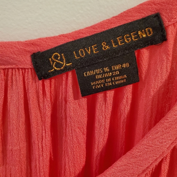 NWT LOVE & LEGEND Coral tank/cami PLUS - Picture 2 of 4